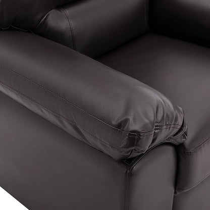 Morden Fort Faux Leather Accent Chair, Modern Luxury and Comfy Sofa Couches for Living Room, Apartment, Office, Reading Room, Bedroom