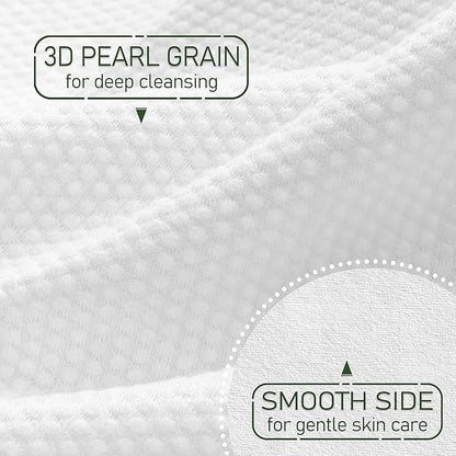 Christmas Style WOWOTEX Disposable Face Towel Biodegradable Large Dry Face Wipes 60 Count/1 Box Extra Thick Soft Clean Facial Towels for Sensitive Skin, Facial Cleansing, Nursing, 10"×12"
