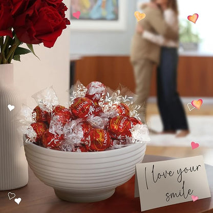 Lindt LINDOR Valentine's Milk Chocolate Candy Truffles Friend Heart, Milk Chocolate Candy with Milk Truffle Filling, 3 oz.
