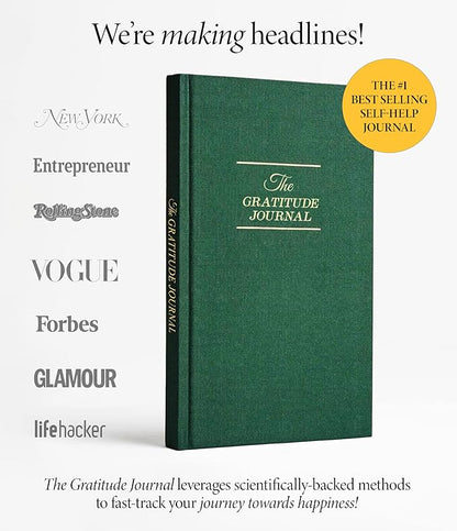 The Original Gratitude Journal for Men 2026 & Women Uplifting Quotes & Prompts for Happiness & Positive Mindset - Daily Journal for Affirmation, Reflection & Mindfulness - Premium Green Cover