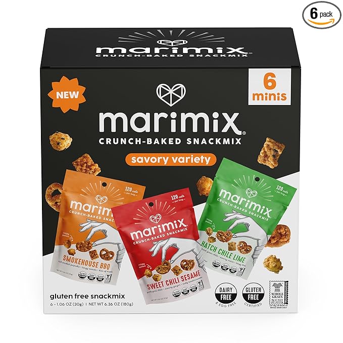 Marimix Mini Snack Mix - 6 pack (Mini Savory Bundle, 6 Pack)