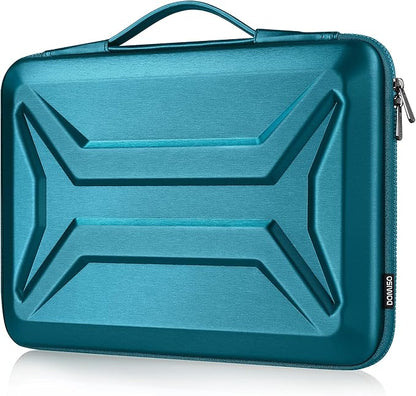 DOMISO 17 Inch Laptop Hard Case, Waterproof Shockproof Hard Shell Laptop Sleeve with Handle Protective Computer Bag for Most 17-17.3" Laptops/Dell XPS 17 / HP Envy 17, Teal