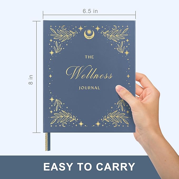 And Per Se Wellness Journal, Daily Journal for Personal Mental Health, Sleep & Diet Tracking, Self Care Reflection for Women & Men (Stardust Blue)