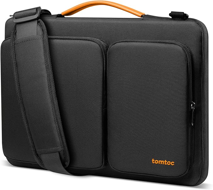 tomtoc Laptop Shoulder Bag for 2025 14 Inch MacBook Pro M5/M4/M3/M2/M1 Pro/Max 2025-2021, 13.5-14.4 Surface Laptop 7/6/Studio 2, Surface Book 3, 360 Protective Case Fit Asus VivoBook