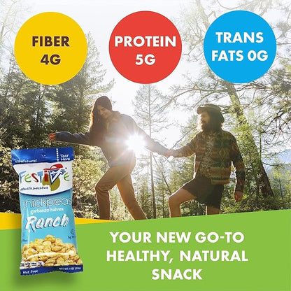 Feel Festive Roasted Chickpeas Variety Snack Pack - Crunchy Balanced Macro Nut Free Healthy Garbanzo Beans - Non-GMO Vegan Soy-Free - Convenient 24 Bags