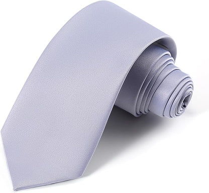 Black Ties For Men Solid Pure Color Formal Neckties 3.15" (8CM) Men's Tie for Business and Wedding with Gift Box