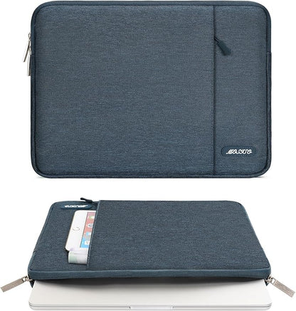 MOSISO Laptop Case 15 inch, 15 inch Laptop Sleeve Compatible with MacBook Air 15 M4 A3241 M3 A3114 M2 A2941 2025 2024 2023,Dell XPS 15,Polyester Vertical Computer Sleeve Bag with Pocket, Haze Blue