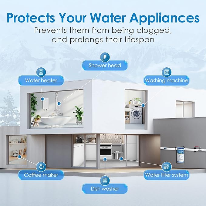Waterdrop 4.5" x 10" AP810 Whole House 5 Micron Water Filter Cartridge, Sediment Water Filter Replacement Pack of 4