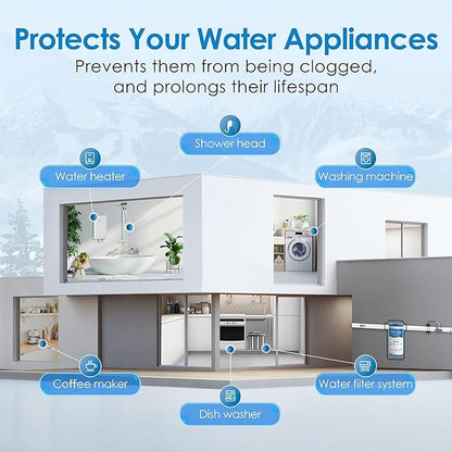 Waterdrop 4.5" x 10" AP810 Whole House 5 Micron Water Filter Cartridge, Sediment Water Filter Replacement Pack of 4