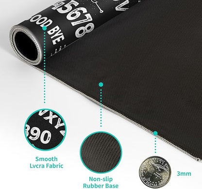 Mysterious Spirit Goth Gaming Mouse Pad 27.6x11.8 Inch Large Desk Mat Black Extended Pads Big Mousepad Non-Slip Rubber Base Keyboard Mat with Stitched Edges for Gaming Laptop Computer PC Desktop