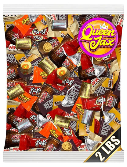 Assorted Chocolate Candy Variety Pack - 2 Lb Bulk Easter Candies Chocolate Mix - Bulk Mini Chocolates Candy Bars Individually Wrapped - Individually Wrapped Candies for Easter Egg hunt