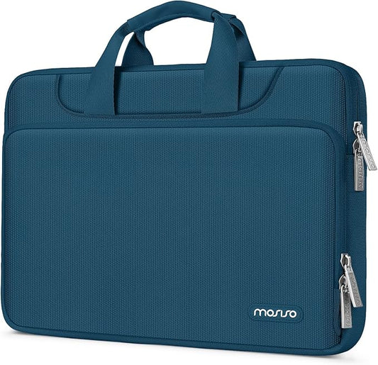 MOSISO 360 Protective Laptop Sleeve Compatible with MacBook Air/Pro, 13-13.3 inch Notebook, Compatible with MacBook Pro 14 inch M4 M3 M2 M1 2024-2021, Matching Color Sleeve Bag with Belt, Teal Green