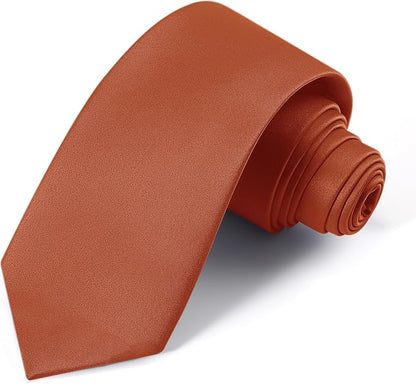 Black Ties For Men Solid Pure Color Formal Neckties 3.15" (8CM) Men's Tie for Business and Wedding with Gift Box