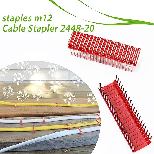 1" Insulated Cable Staples MNM1-600 fit Milwauke Cable Stapler Gun M12 2448-20 for to Wood Surfaces - Fit Milwauke Staples 600 per Box (Cable Staples-320)
