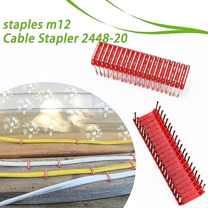 1" Insulated Cable Staples MNM1-600 fit Milwauke Cable Stapler Gun M12 2448-20 for to Wood Surfaces - Fit Milwauke Staples 600 per Box (Cable Staples-320)