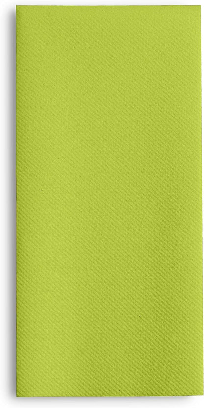 Linen-Feel Kiwi Paper Napkins - Decortive Cloth-Like Disposable Dinner Napkins - Soft And Absorbent Napkins for Thanksgiving, Party, Wedding, Bathroom Or Any Occasion. (Pack of 100)