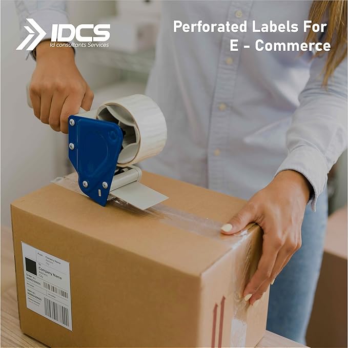 IDCS 4"x6" Direct Thermal Shipping Labels, 250 Labels/1 Rolls(250 Labels per Roll), Perforated E-Commerce, Thermal Label Paper Roll Compatible with Zebra, TSC, Honeywell, Godex, Strong Adhesive