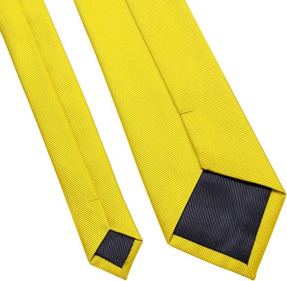 DecTwig Men's Ties Solid Color Formal Neckties 3.15" (8CM) Black Ties For Men
