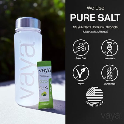 Vaya - Sugar Free Electrolyte Powder Packets – Give Your Body Instant Hydration - with Fasting Electrolytes (24 Pack, Raspberry, Grape, Lemon Lime, Watermelon)