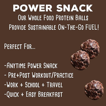 simplyFUEL Whole Food Protein Balls with Probiotics - Brownie Batter Snacks - 8g Protein Snack - Gluten Free Energy Balls