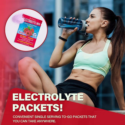 Dr. Price’s Electrolytes Powder Packets | Raspberry 30 Servings | Sugar Free Hydration Packets with 72+ Trace Minerals | Keto, Vegan, Electrolyte Drink Mix | Doctor-Formulated, Made in USA