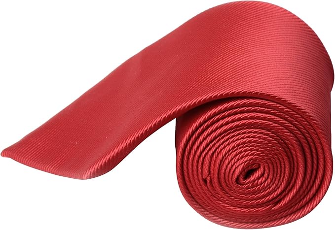 QBSM Mens Solid Polyester Textile Neckties Pure Color Neck Ties