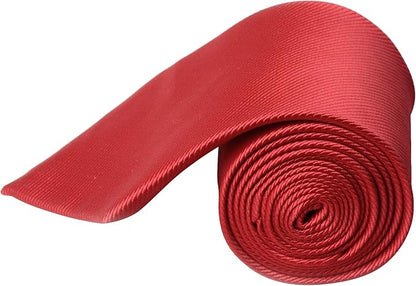 QBSM Mens Solid Polyester Textile Neckties Pure Color Neck Ties
