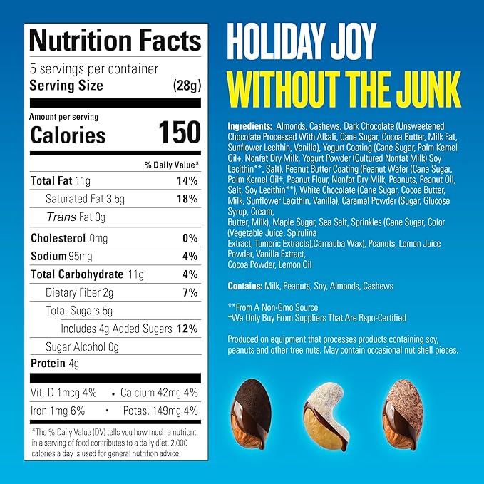 SkinnyDipped Cups & Bites | Low Sugar, Low Carb, Keto Friendly & Gluten Free | Holiday Gift Box – Assorted Chocolate & Nut Variety Pack
