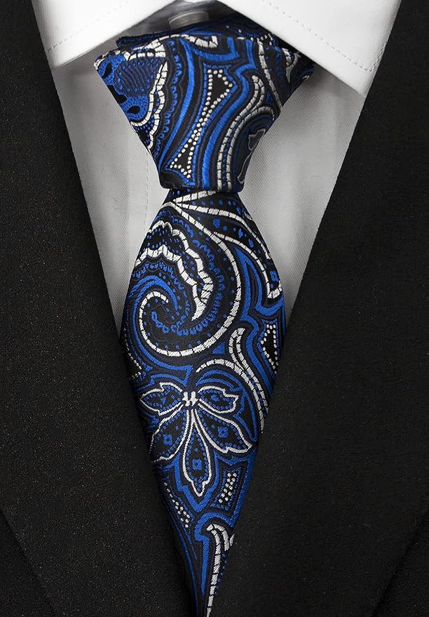 Adulove Men's Necktie Classic Silk Tie Woven Jacquard Neck Ties 6 PCS