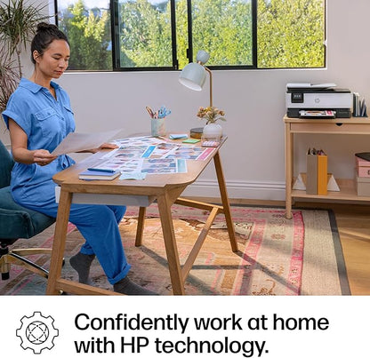 HP OfficeJet Pro 8135e Wireless All-in-One Color Inkjet Printer, Print, scan, Copy, fax, ADF, Duplex Printing Best-for-Home Office, 3 Month Instant Ink Trial Included, AI-Enabled (40Q35A)
