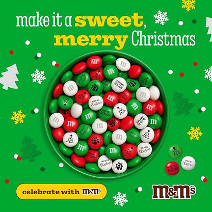 M&M’S WORLD Christmas Milk Chocolate Candy - 5 Pounds of Holiday Color Chocolate Bulk For Christmas Candy Bags, Decorations, and More