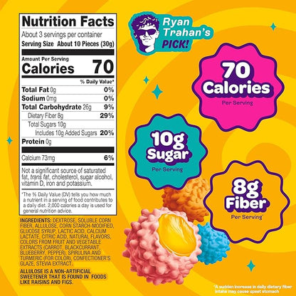 JOYRIDE Gummy Busters - 3.5 oz 6-Pack Bundle with 2.5oz Glacial Peppermint Gum, Low Sugar, Low Calorie Snacks, Dye Free Candy (7 Items)