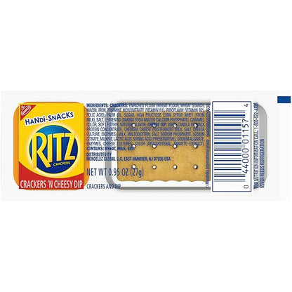 Handi-Snacks RITZ Crackers 'N Cheesy Dip Snack Packs, School Snacks, 20 Snack Packs