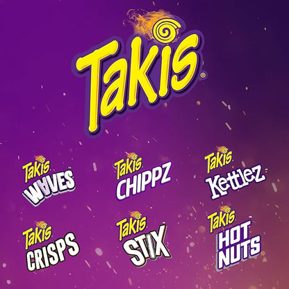 Takis Mini 25PK Bite Size Variety Pack, Assorted Flavored Mixed Rolled Tortilla Chips – (15) Fuego Mini (10) Nitro Mini