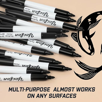 Dry Erase Markers 148 Pack, Bulk Black Whiteboard Markers With Fine Tip, Low Odor Dry Erase Markers for School Office Home