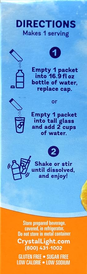 Crystal Light On The Go Citrus With Caffeine Drink Mix, 10-Packet Box (Pack of 35)
