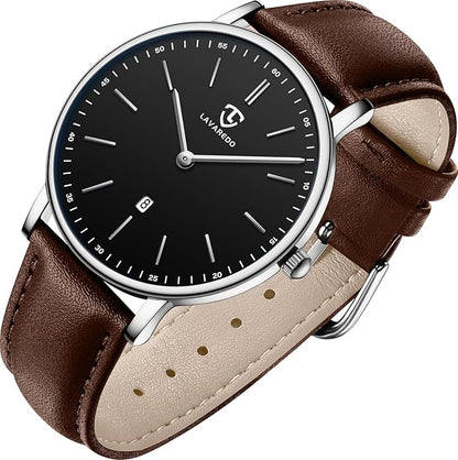 BEN NEVIS Watch, Mens Watch, Minimalist Fashion Simple Wrist Watch Analog Date with Leather Strap