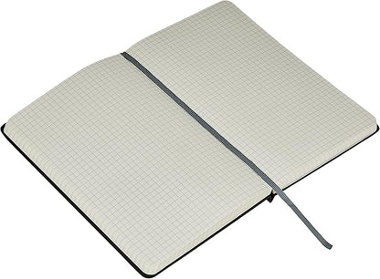 Amazon Basics Classic Grid Notebook, Graph Ruled, 240 Pages, Black, Hardcover, 5 x 8.25-Inch