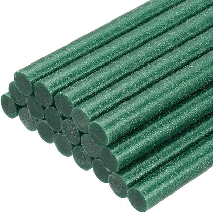 PATIKIL Hot Glue Sticks for Glue Gun, 20 Pcs Colored Hot Melt Adhesive Bulk Sticks for DIY Craft Projects Art Decoration Home Repairs, Dark Green (3.9" x 0.43")