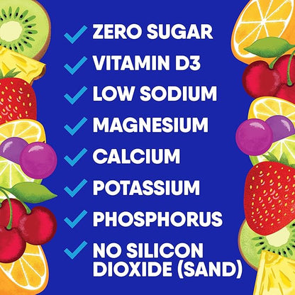 GoHydrate Low Sodium Electrolytes Powder Packets Sugar Free - Instant Hydration Daily Drink Mix - Zero Sugar Water Flavor Packet Singles with Vitamin D - (Variety Pack, 30 Packs)