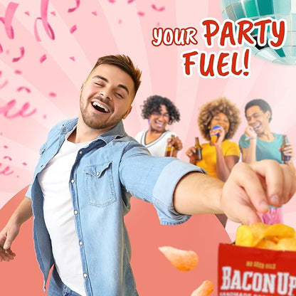 Bacon Up - Handmade Crunchy Healthy Potato Chips - No Preservatives, No Seed Oils, Gluten Free, Healthy Snacks for Adults - 5oz (4 Snack Packs) by Rusty's Chips