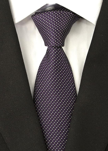 Adulove Men's Necktie Classic Silk Tie Woven Jacquard Neck Ties 6 PCS