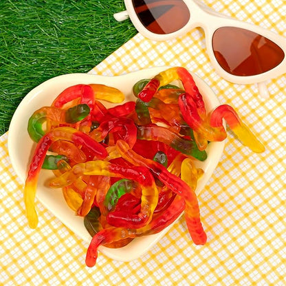 Kervan Candy Bebeto Gummy Worms - Fruity, Soft & Sweet Gummy Candy Bulk for Kids, Gift Snacks and Parties - Classic Worms Gummies Big Party Size Bag (5 lbs)
