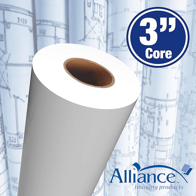 Alliance Wide Format Paper Rolls Bond Engineering (20lb | 2 Rolls, 22 In x 650 Ft | 3" Core)