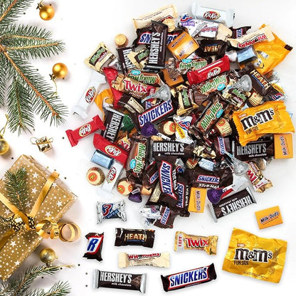 Chocolate Candy Variety Pack in Red Gift Box , Bulk Individually Wrapped, Mini Chocolate Candy Variety Pack, Ideal , Bulk Chocolate, Perfect for Parties, Office Treats, and Holiday Celebrations (5 Pound)