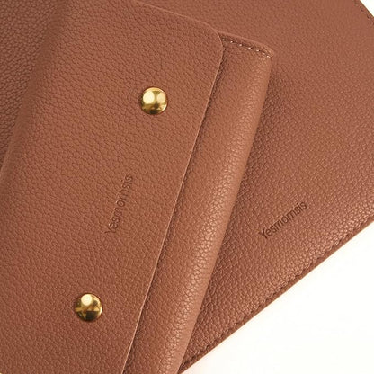 PU Leather Padded Laptop Sleeve Bag 14Inch Compatible with New MacBook Pro 14, Surface Laptop 13.5, Old MacBook Pro 13 with Charger Pouch Color Brown