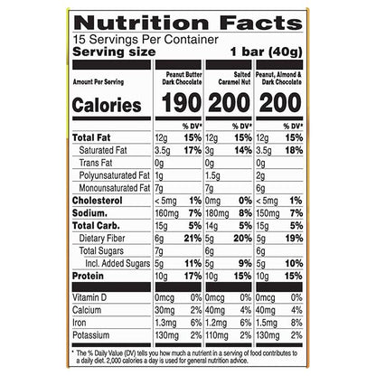 Nature Valley Protein Granola Bars, Snack Variety Pack, Chewy Bars, 15 ct, 21.3 OZ (Pack of 2)