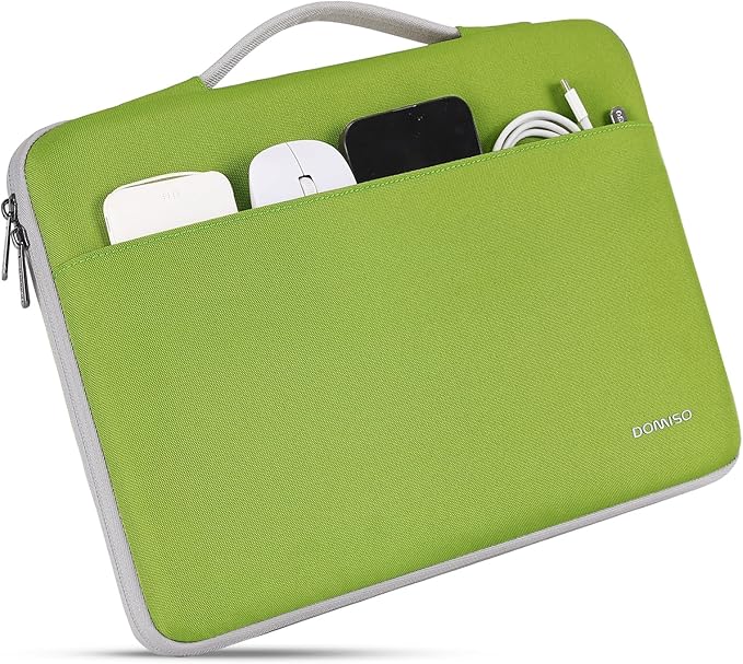 DOMISO 17.3 inch Laptop Case Sleeve Protective Cover Compatible with 17.3 inch HP Pavilion Envy 17/Lenovo IdeaPad/Acer/ASUS/Dell/Alienware/LG Gram,Water Resistant Computer Bag with Handle,Tender Green