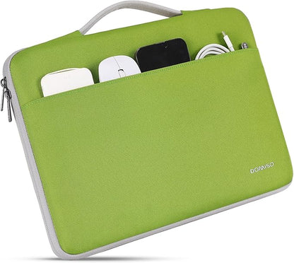 DOMISO 14 inch Laptop Case Sleeve Protective Cover Compatible with 15 inch MacBook Air M4 M3 M2,MacBook Pro,14-15 inch HP Dell ASUS Lenovo Chromebook,Waterproof Computer Cases Bag,Tender Green