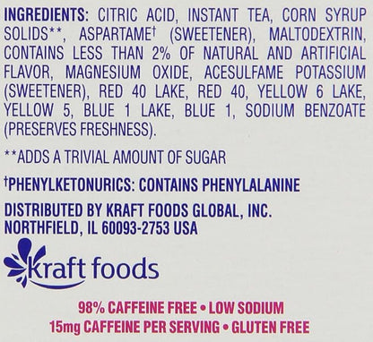 Crystal Light On the Go Single Serve Sugar-Free Peach Tea Mix, 2.7 oz. Packets (120 Count, 4 Packs of 30)